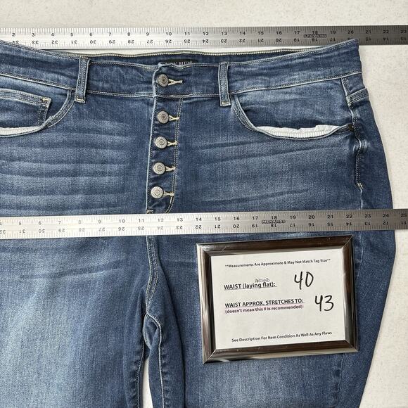 Judy Blue Jeans Womens 22W Skinny High Rise Blue Stretch Denim Button Fly - Picture 7 of 13